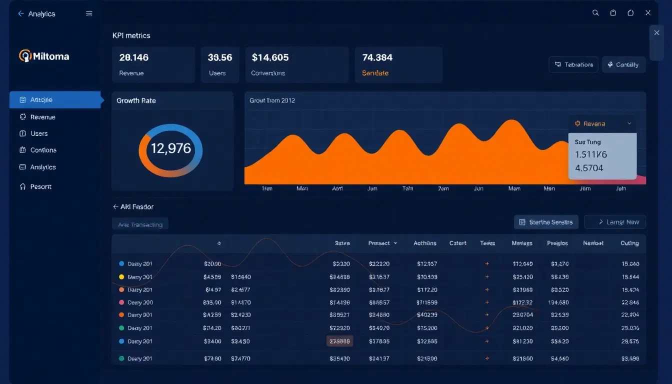 Custom dashboard platform with data visualization