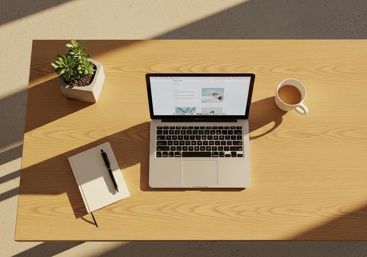 Laptop with website design